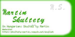 martin skultety business card